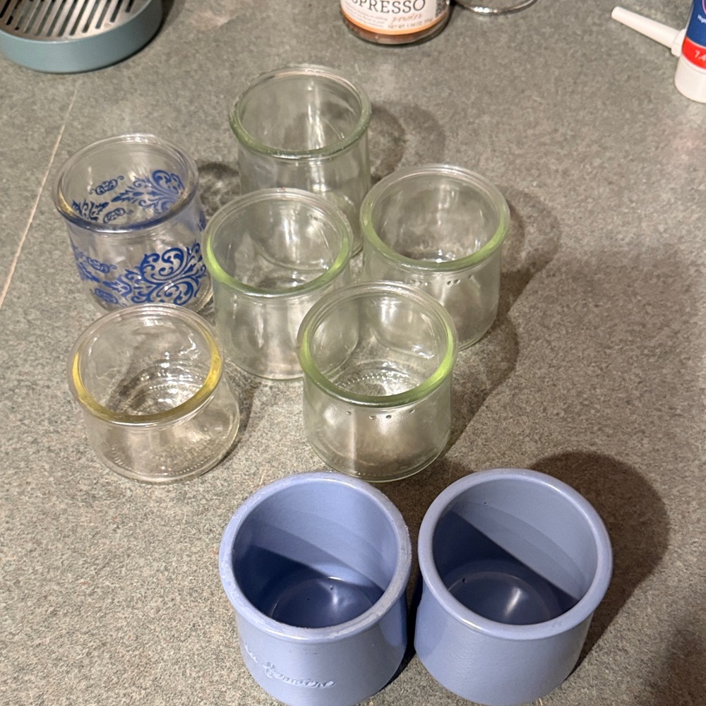 Set of Glass and Ceramic Cups